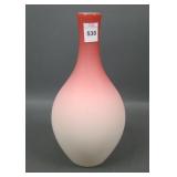 Peach Blow Satin Case Art Glass Bottle Neck Vase
