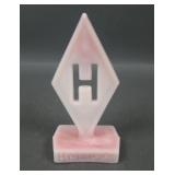Heisey/ Fenton Rosalene Diamond H Retail Sign