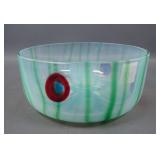 Murano Decorated Art Glass Bowl