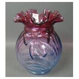 Fenton Mulberry Bow Tie Vase