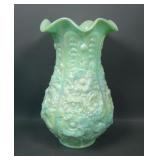 Fenton/ DBS Sea Mist Green Opaque Poppy Show Vase