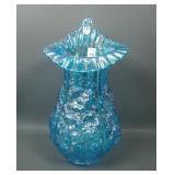 Fenton/DBS Sapphire Blue JIP Poppy Show Vase