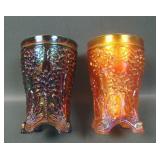 Two Fenton Orange Tree Ftd Tumblers