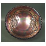 Fenton Amethyst Garden Mums Round Bowl