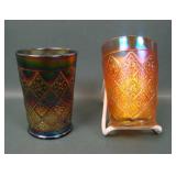 Two Fenton Fentonia Tumblers