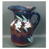 Fenton Blue Columbine/ Zig-Zag Pitcher