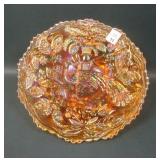Fenton Marigold Peacock @ Urn Carnival Glass Plate