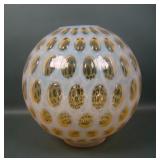 Fenton Honeysuckle Coin Dot Lamp Globe Only