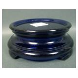 Fenton Cobalt Blue Three Ftd Pedestal