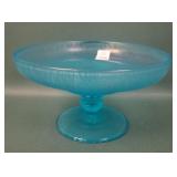 U.S. Glass Blue # 179 Low Cupped Compote
