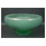 U.S. Glass Jade Green Ftd Cupped Bowl