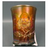 N"Wood Green Oriental Poppy Tumbler