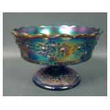 Fenton Electric Blue Orange Tree Sherbet
