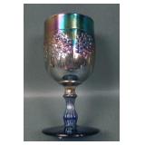 Fenton Blue Orange Tree Wine Goblet