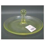 Fenton Topaz # 66 Lemon Tray