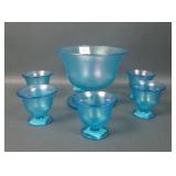 Fenton Celeste Blue #923 7 Piece Nut Set