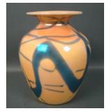 Imperial Freehand Abstract Art Glass Vase