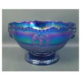 Imperial IG Blue Rams Head Footed Bowl