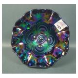 Electric Purple Imperial Scroll Embossed Compote