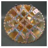 Dugan Pasrel Marigold Grapevine Lattice Plate