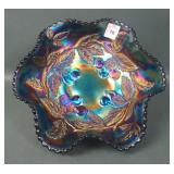 Dugan Electric Purple Cherries 6 Ruffled Bowl