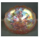 Fenton Marigold Chrysanthemum Ftd Round Bowl