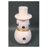 Gibson Glass Opaque White Iridised Snowman