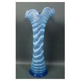 Imperial Powder Blue Opal Ripple Vase