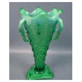 Jefferson Green Opal Aurora Borealis Ftd Vase
