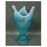 Dugan Blue Opal Cleopatra Fan Ftd Vase