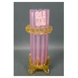 Victorian CO Ribbed Optic Bud Cylinder Bud Vase