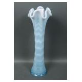 Vintage Imperial Ripple Ice Blue Opal Ripple Vase