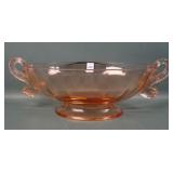 Westmoreland Pink Dbl Dolphin Oval Console Bowl