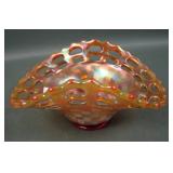 Fenton Reverse Amberina Opal 2 Row Open Edge Hat