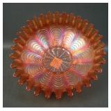 Fenton Marigold Peacock Tail CRE Bowl