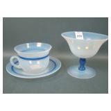 Three Fry Foval Glass Items