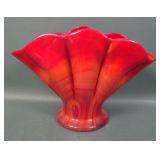 Fenton Mandarin Slag # 847 Mellon Rib Vase