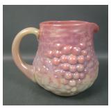 Gibson Iridised Green Burmese Grape Pitcher