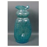 Dugan Aqua Frit Lg Tri-Cornered Pinched Vase