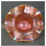 Fenton Reverse Amberina Opal Blackberrry Hat