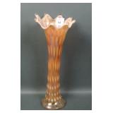 Fenton Peach Opal Rustic Vase