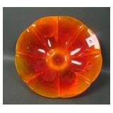 Fenton Flame # 847Mellon Rib Bowl