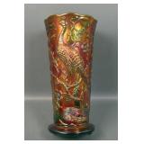 Fenton Large Green Peacock Summer Garden Vase
