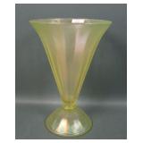 Fenton Topaz  #562 Ribbed Optic Flared Vase