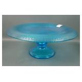 Diamond Blue (Adams RIb) Lg Rolled Rim Compote