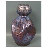 Dugan Amethyst Frit Round Top Pinched Vase