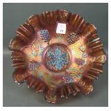 Fenton Amethyst Concord Grape 3/1 Edge Bowl