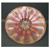 Rare! Fenton Marigold Peacock Tail Chop Plate