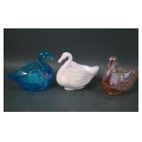 Three Novelty Swans