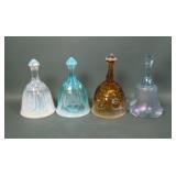 Four Fenton Glass Bells
